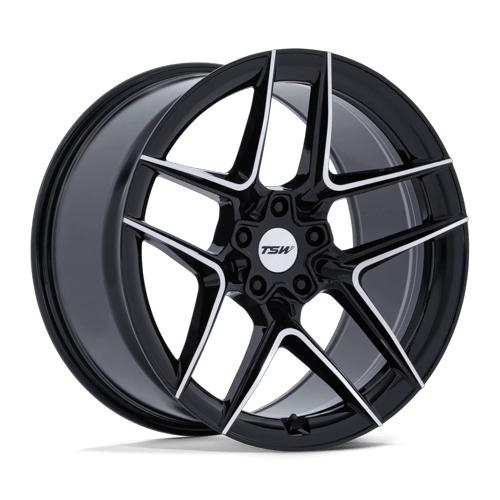 TSW TW008 SLIPSTREAM – 19X8.5 – 5X114.3 – 35 mm – GLOSS BLACK W/ MACHINED FACE