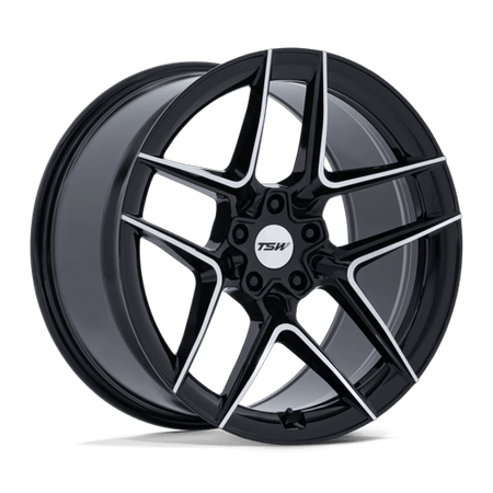 TSW TW008 SLIPSTREAM – 19X8.5 – 5X114.3 – 35 mm – GLOSS BLACK W/ MACHINED FACE