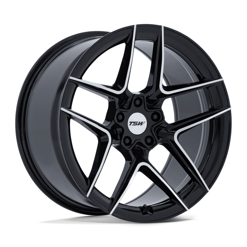 TSW TW008 SLIPSTREAM – 19X9.5 – 5X114.3 – 25 mm – GLOSS BLACK W/ MACHINED FACE