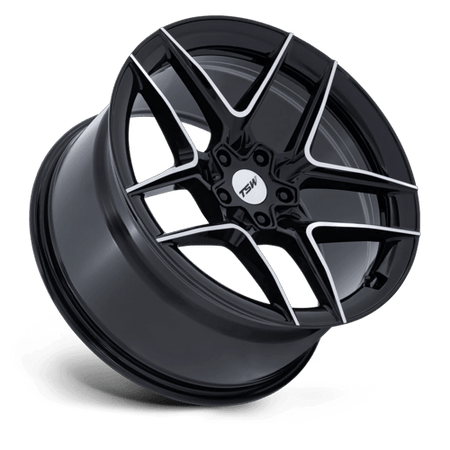 TSW TW008 SLIPSTREAM – 19X8.5 – 5X114.3 – 35 mm – GLOSS BLACK W/ MACHINED FACE