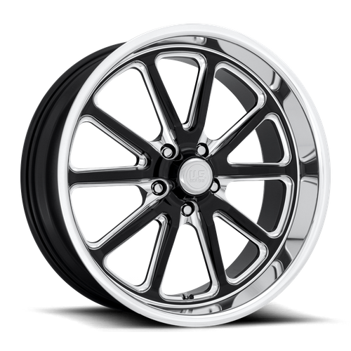 US Mag 1PC U117 RAMBLER – 20X9.5 – 5X120.65 – 1 mm – GLOSS BLACK MILLED