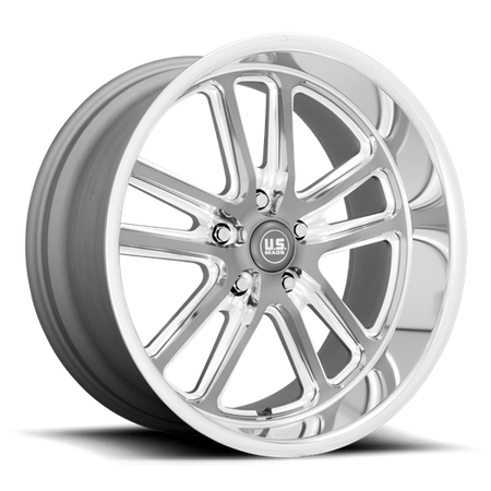 US Mag 1PC U130 BULLET – 18X9.5 – 5X120.65 – 1 mm – TEXTURED GUNMETAL W/ MILL EDGE