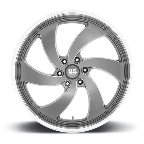 US Mag 1PC U133 DESPERADO – 24X9 – 5X127 – 1 mm – ANTHRACITE MILLED DIAM-CUT LIP