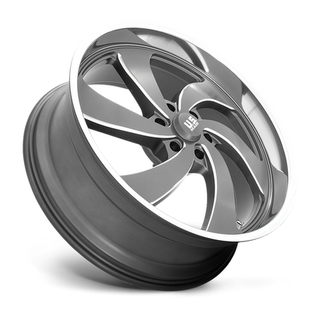 US Mag 1PC U133 DESPERADO – 22X10.5 – 5X127 – 1 mm – ANTHRACITE MILLED DIAM-CUT LIP