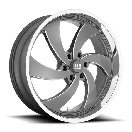 US Mag 1PC U133 DESPERADO – 24X9 – 5X127 – 1 mm – ANTHRACITE MILLED DIAM-CUT LIP