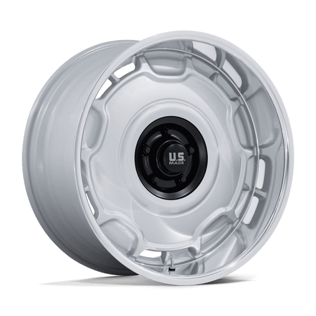 US Mag 1PC UC146 ARLINGTON – 20X8.5 – 5X127 – 1 mm – SILVER M-BLK CENTER W/ DC-LIP