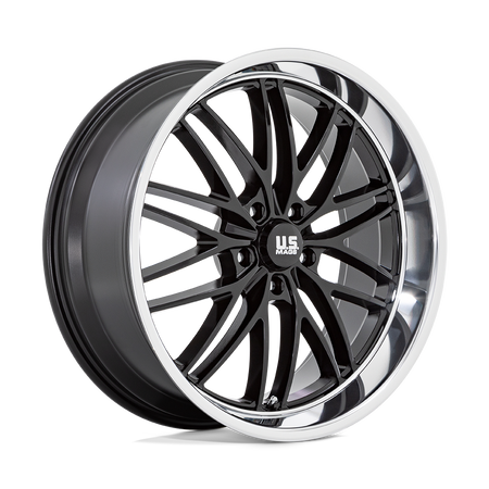 US Mag 1PC U138 SANTA CRUZ – 22X9 – 5X127 – 15 mm – GLOSS BLACK W/ DIAMOND CUT LIP