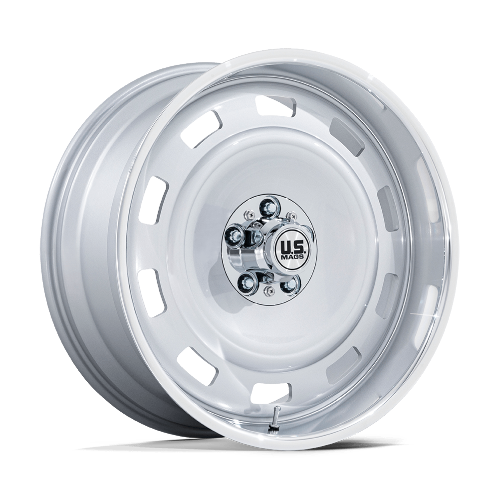 US Mag 1PC UC143 SCOTTSDALE – 20X11 – 5X127 – -6 mm – SILVER W/ DIAMOND CUT LIP