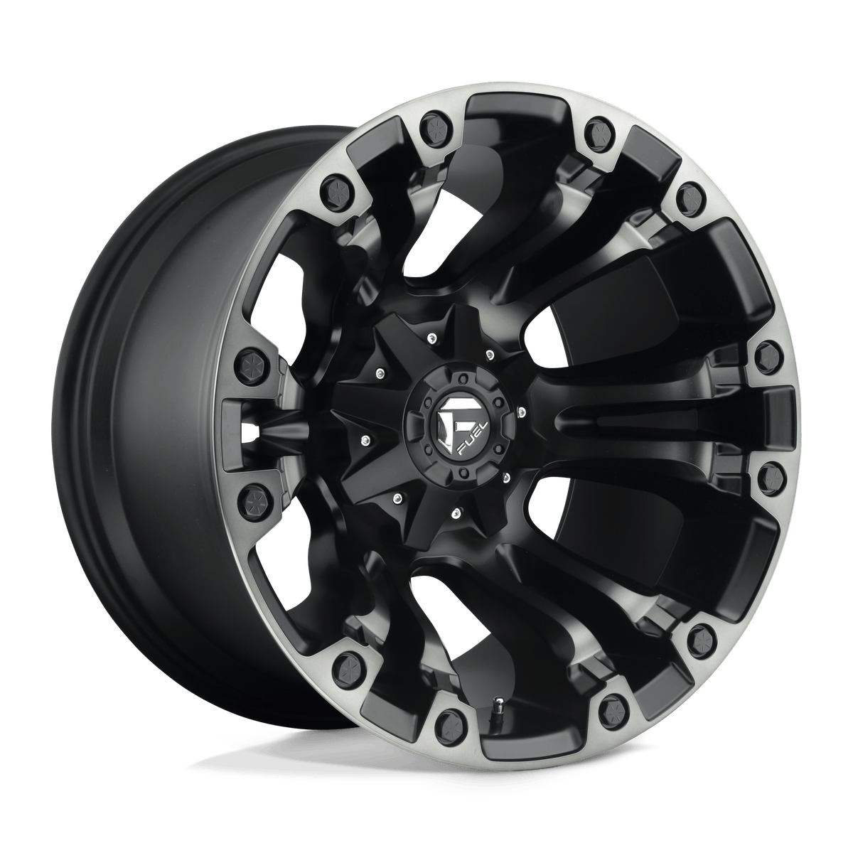 Fuel 1PC D851 VAPOR – 20X9 – 8X180 – 20 mm – MATTE BLACK GRAY TINT