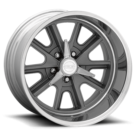 American Racing Vintage VN427 SHELBY COBRA – 17X8 – 5X120.65 – -6 mm – TWO-PC MAG GRAY POLISH BARREL
