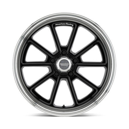 American Racing Vintage VN510 DRAFT – 18X10 – 5X120.65 – 12 mm – GLOSS BLACK W/ DIAMOND CUT LIP
