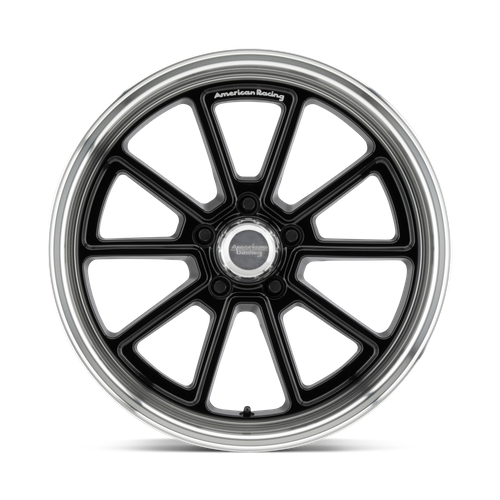 American Racing Vintage VN510 DRAFT – 18X10 – 5X114.3 – 0 mm – GLOSS BLACK W/ DIAMOND CUT LIP