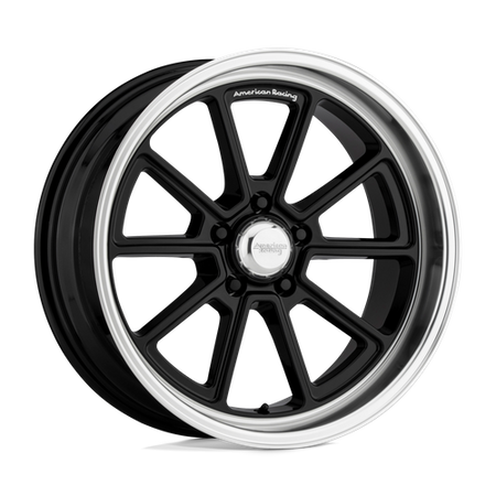 American Racing Vintage VN510 DRAFT – 18X10 – 5X120.65 – 12 mm – GLOSS BLACK W/ DIAMOND CUT LIP