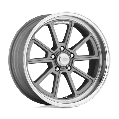 American Racing Vintage VN510 DRAFT – 20X8.5 – 5X120.65 – 6 mm – VINTAGE SILVER W/ DIAMOND LIP