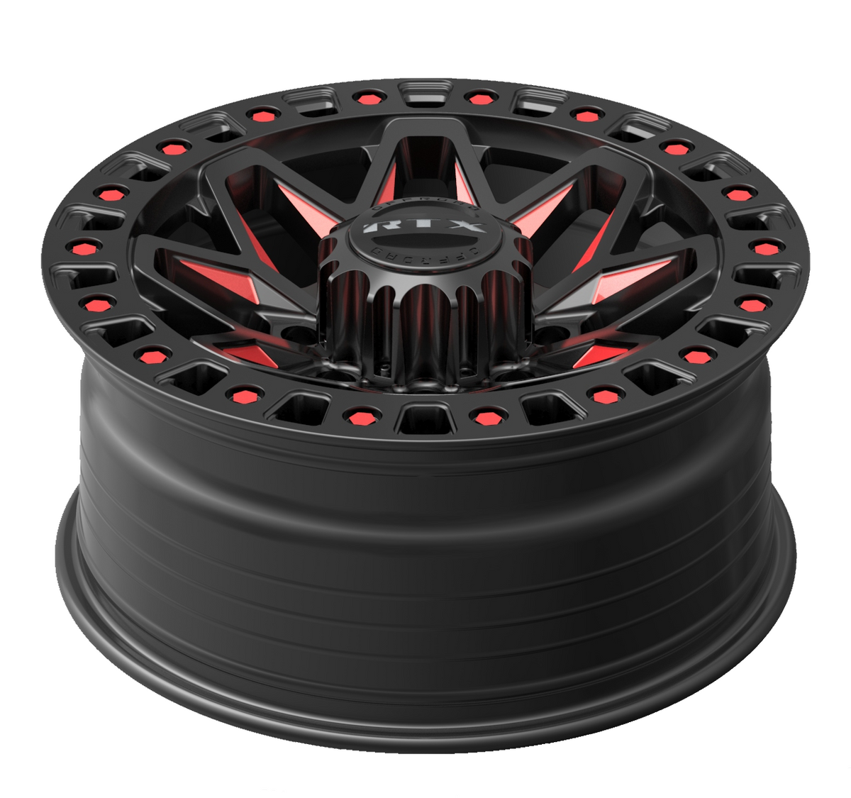 RTX Zion – 18x9 – 8x180 – ET20 – Noir lustré fraisé rouge