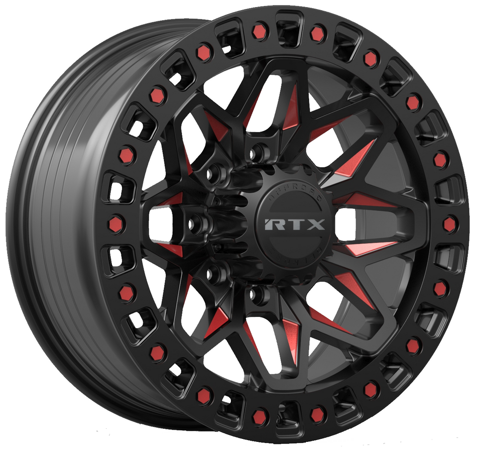 RTX Zion – 18x9 – 8x180 – ET20 – Noir lustré fraisé rouge