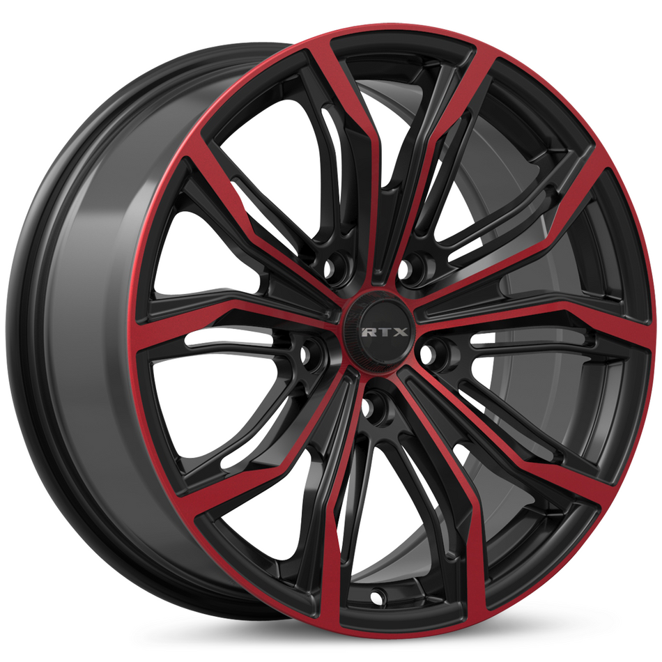 RTX Black Widow – 17x7.5 – 5x114.3 – ET42 – Noir machiné rouge