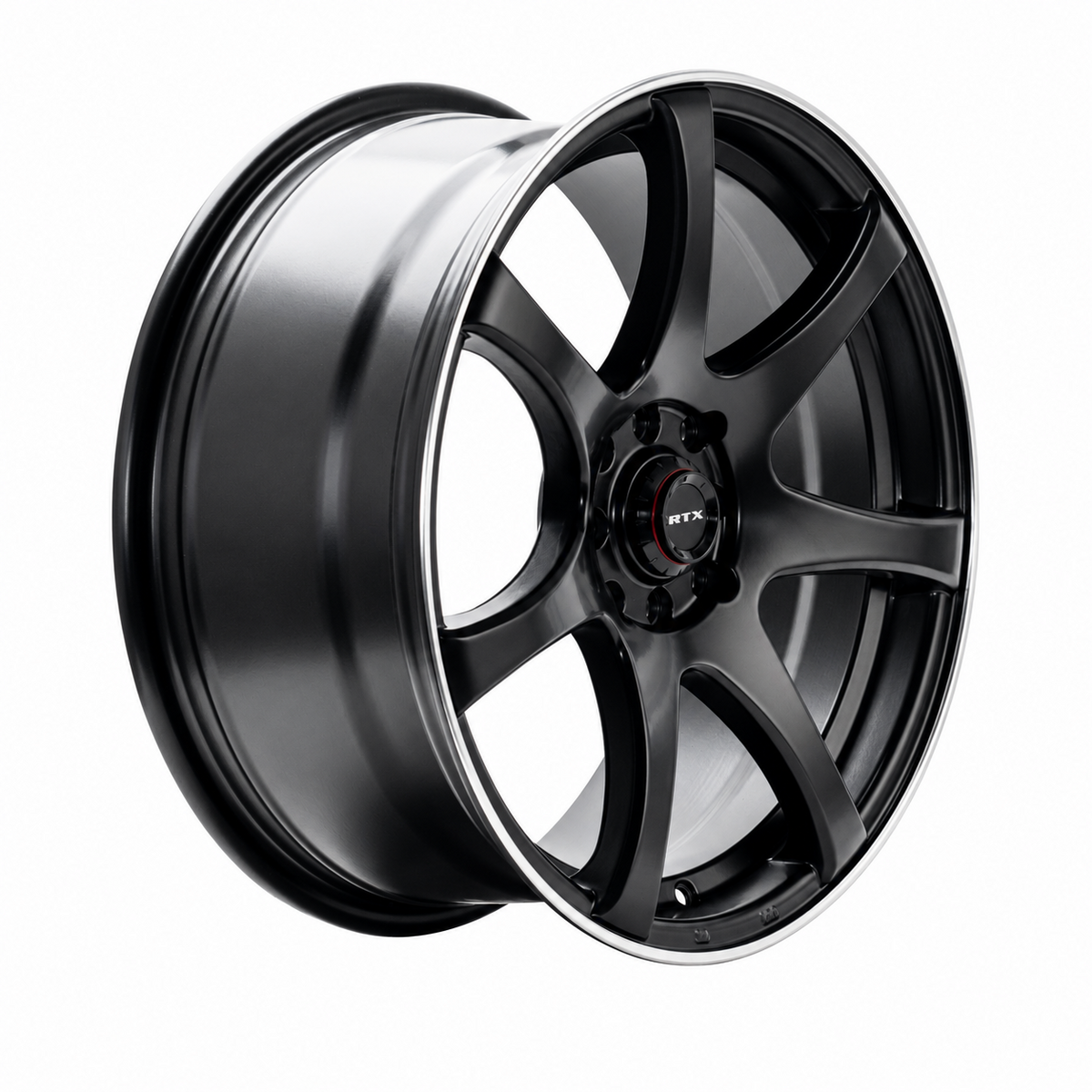RTX Ink – 15x6.5 – 4x100/114.3 – ET40 – Noir Satin Rebord Machiné