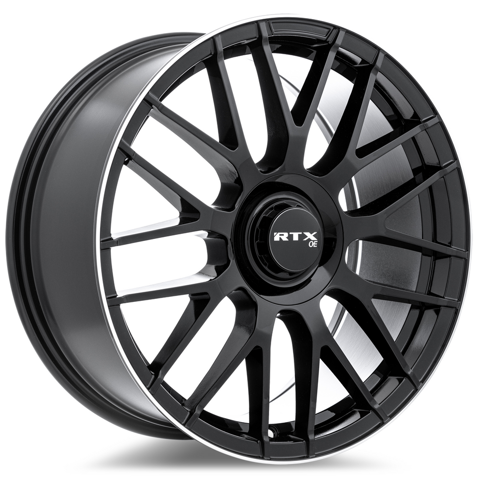 RTX MB01 – 20x8.5 – 5x112 – ET38 – Noir lustré avec rebord machiné