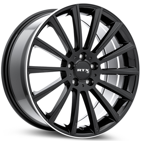 RTX MB02 – 19x8 – 5x112 – ET38 – Noir lustré avec rebord machiné