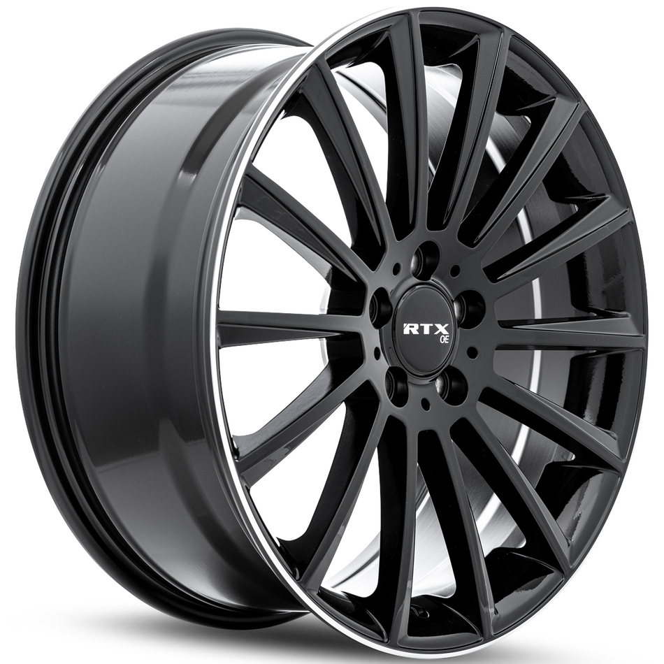 RTX MB02 – 20x8.5 – 5x112 – ET38 – Noir lustré avec rebord machiné