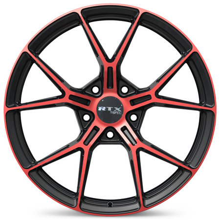 RTX RS01 – 18x8 – 5x114.3 – ET38 – Noir lustré machiné rouge