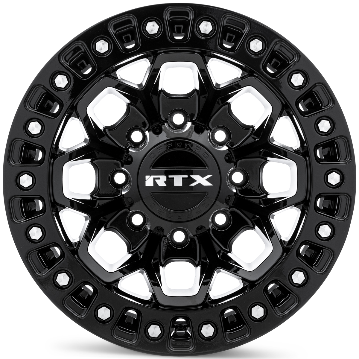 RTX Zion – 18x9 – 8x165.1 – ET20 – Noir lustré rivets machiné