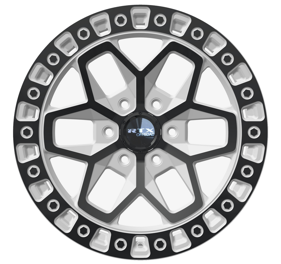 RTX Zion – 17x9 – 5x127 – ET-15 – Blanc lustré avec branches noires