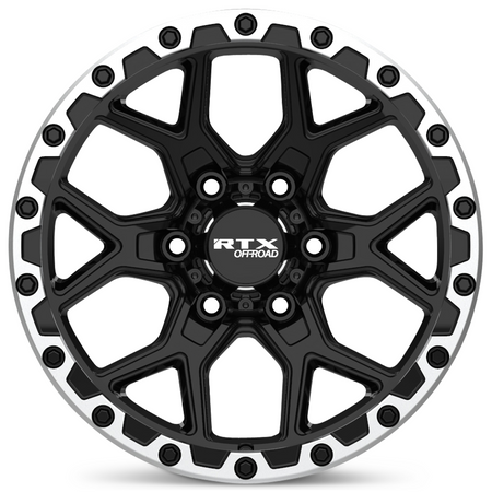 RTX Storm – 17x8.5 – 6x139.7 – ET20 – Noir lustré fraisé avec rebord machiné
