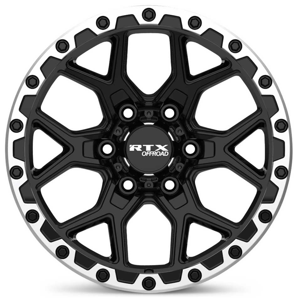 RTX Storm – 20x9 – 6x139.7 – ET20 – Noir lustré fraisé avec rebord machiné