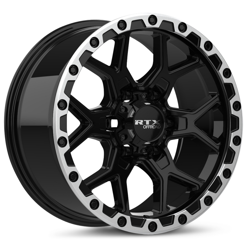 RTX Storm – 20x9 – 6x139.7 – ET20 – Noir lustré fraisé avec rebord machiné