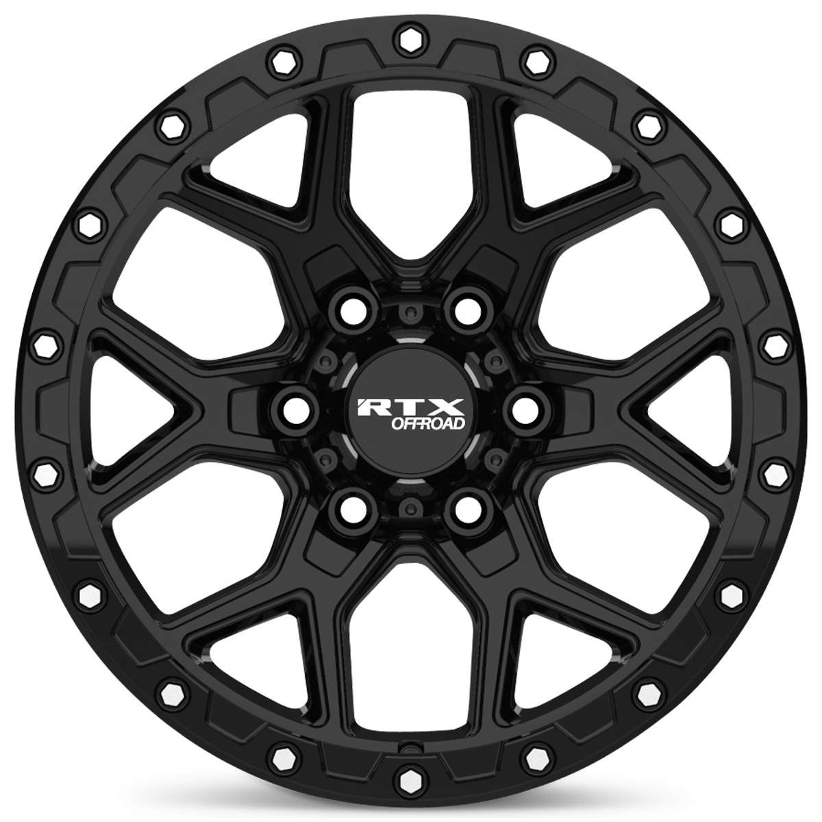 RTX Storm – 20x9 – 6x139.7 – ET20 – Noir lustré avec rivets fraisé