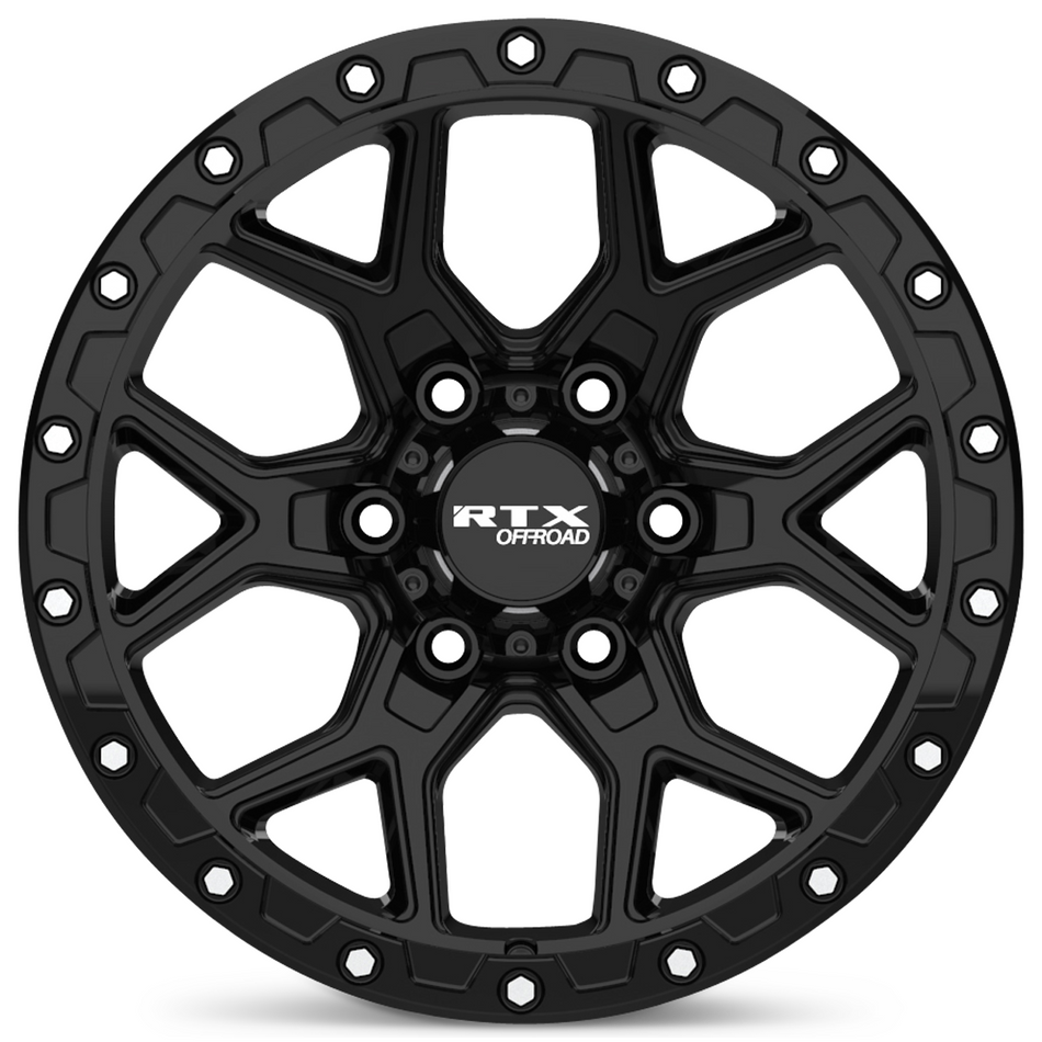 RTX Storm – 20x9 – 6x139.7 – ET20 – Noir lustré avec rivets fraisé