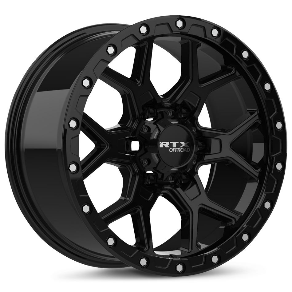 RTX Storm – 20x9 – 6x139.7 – ET20 – Noir lustré avec rivets fraisé