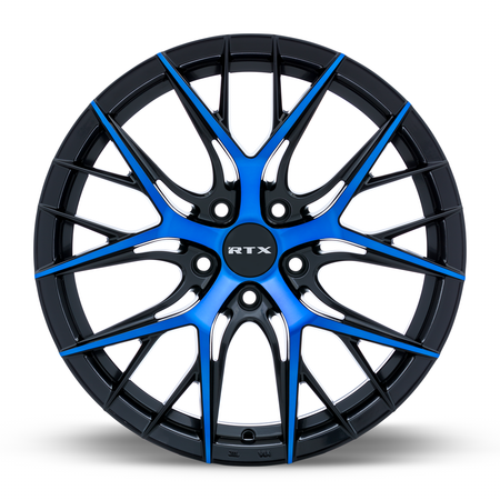 RTX Valkyrie – 18x8 – 5x114.3 – ET40 – Noir lustré machiné bleu