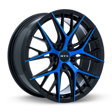RTX Valkyrie – 18x8 – 5x114.3 – ET40 – Noir lustré machiné bleu