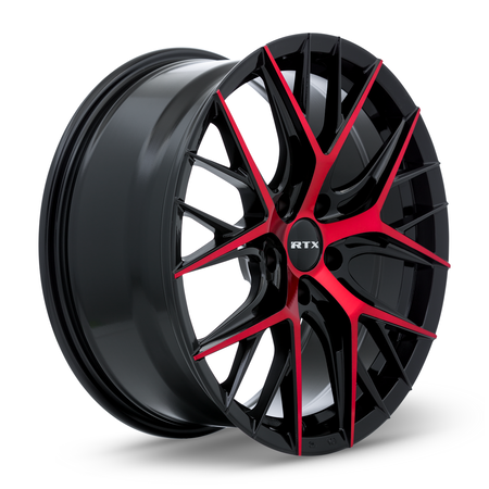 RTX Valkyrie – 18x8 – 5x114.3 – ET40 – Noir lustré machiné rouge
