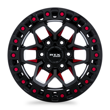 RTX Zion – 18x9 – 6x139.7 – ET0 – Noir fraisé rouge