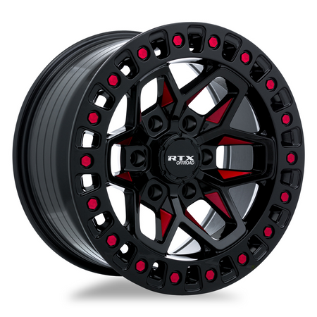 RTX Zion – 18x9 – 6x139.7 – ET0 – Noir fraisé rouge