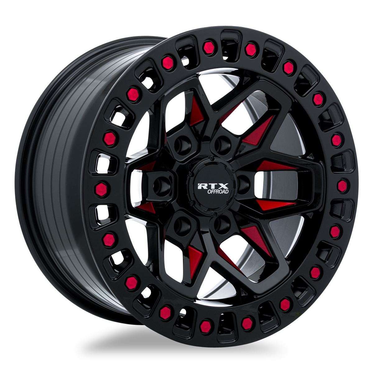 RTX Zion – 20x9 – 6x139.7 – ET0 – Noir fraisé rouge