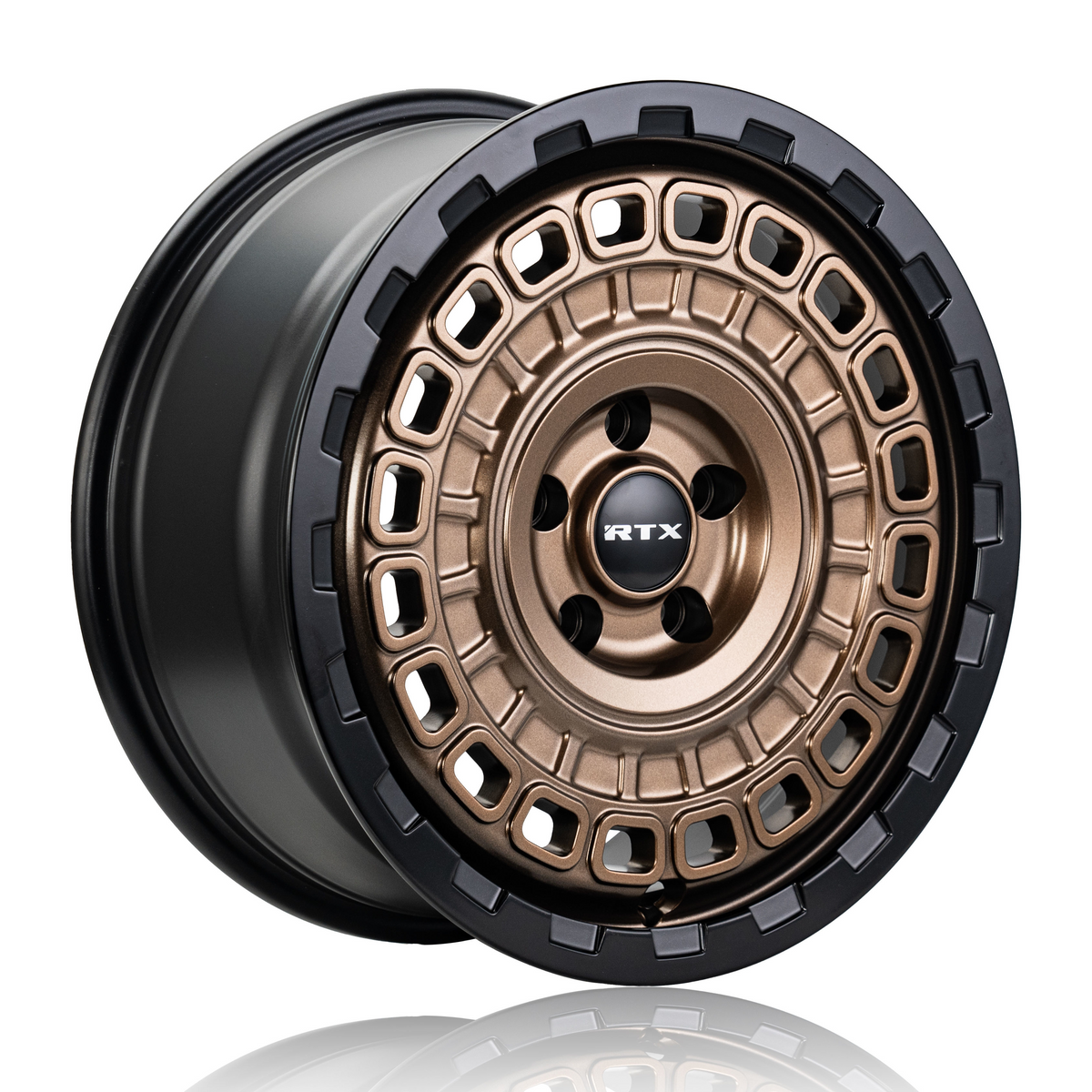 RTX Overland – 17x7.5 – 5x114.3 – ET35 – Bronze Satin Rebord Noir