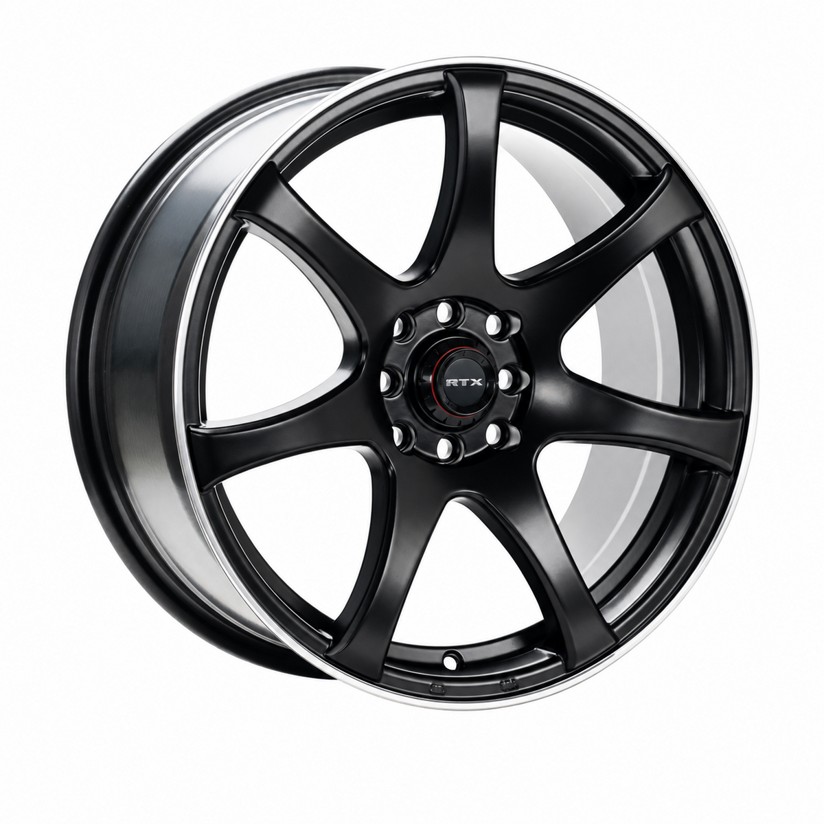 RTX Ink – 15x6.5 – 4x100/114.3 – ET40 – Noir Satin Rebord Machiné