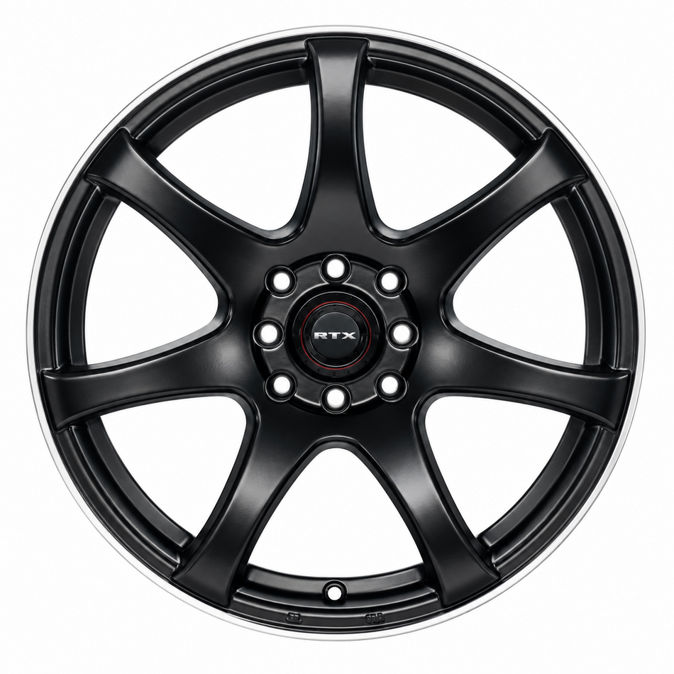 RTX Ink – 17x7.5 – 4x100/114.3 – ET42 – Noir Satin Rebord Machiné