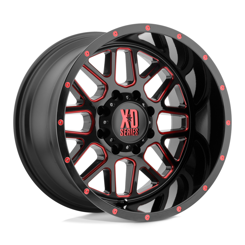 XD XD820 GRENADE – 20X10 – 5X127 – -24 mm – SATIN BLACK MILL W/ RED TINT