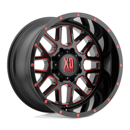 XD XD820 GRENADE – 20X10 – 5X127 – -24 mm – SATIN BLACK MILL W/ RED TINT