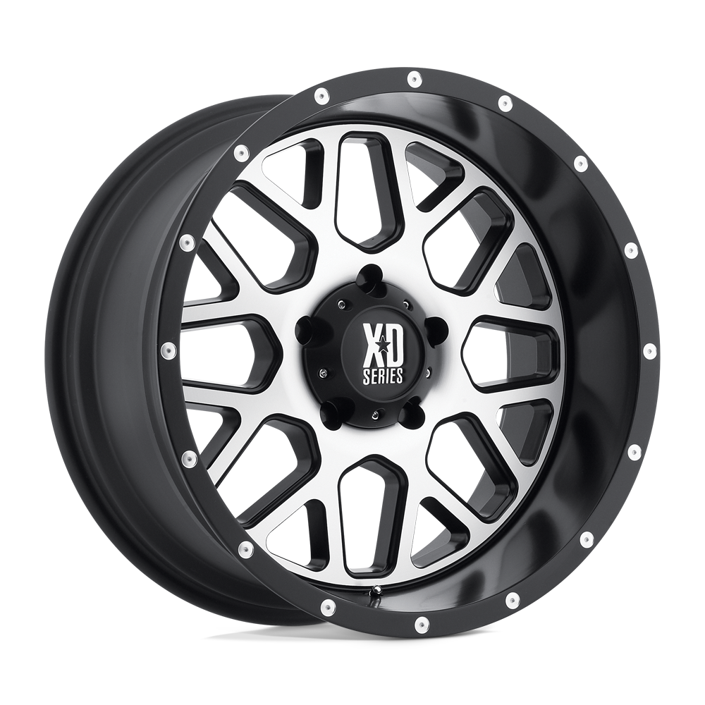 XD XD820 GRENADE – 20X9 – 6X139.7 – 18 mm – SATIN BLACK W/ MACHINED FACE