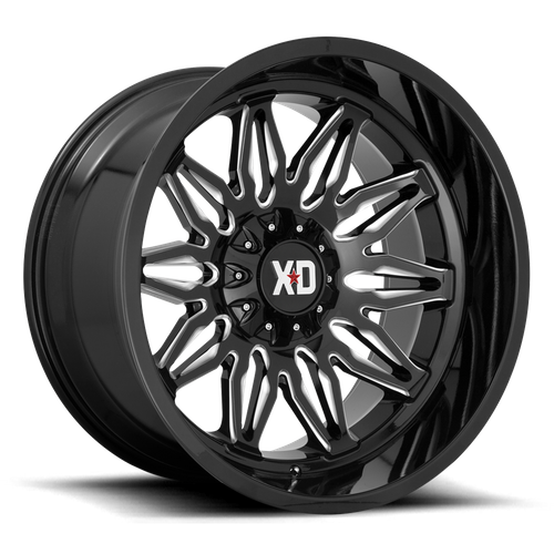 XD XD859 GUNNER – 20X10 – 6X135/6X139.7 – -18 mm – GLOSS BLACK MILLED