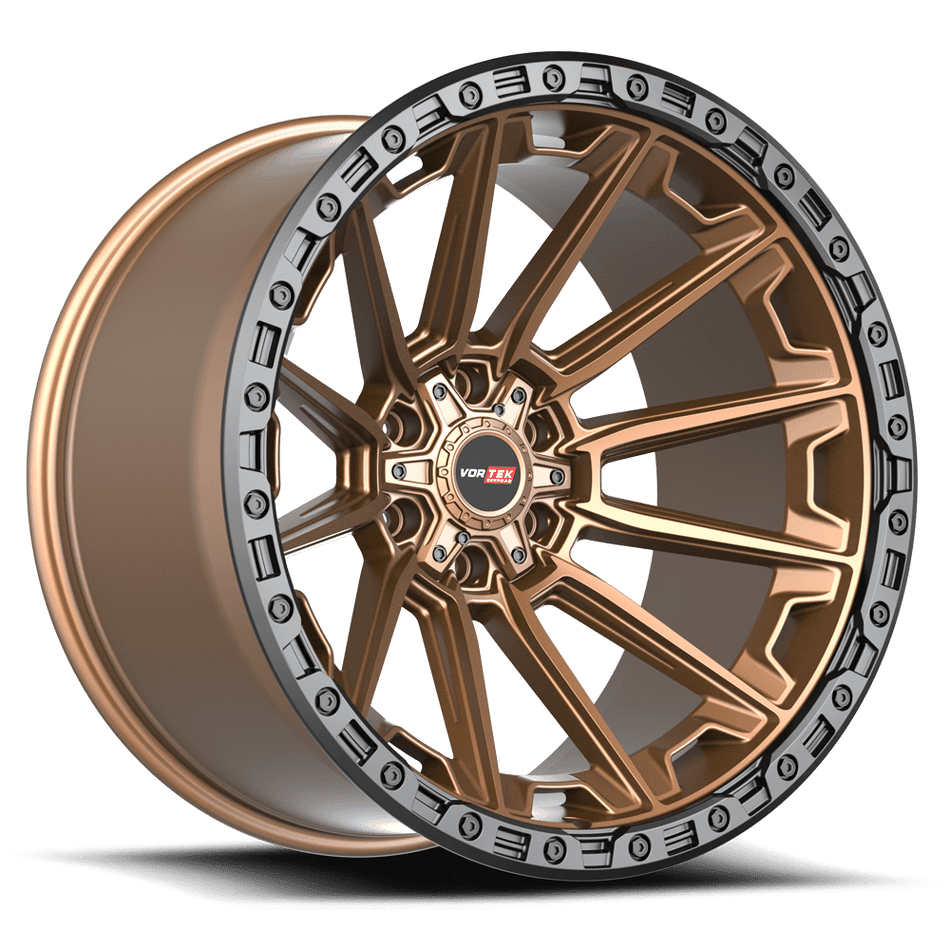 VORTEK VRT-601 18x9 6x135/6x139.7 -12 Matte Bronze With Black Bead Ring