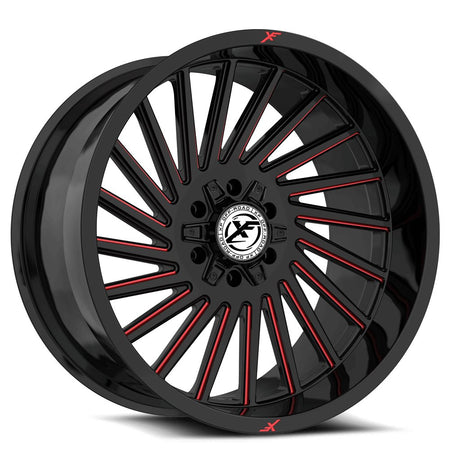 XF OFFROAD XF-239 20x10 6x135/6x139.7 -12 Gloss Black Milled Red