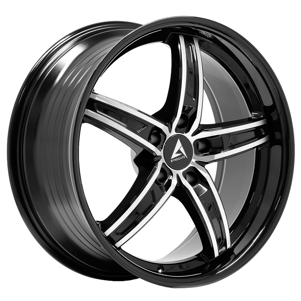 ARMED SYNDICATE BOSS 74.1 19x8.5 5x120 35 BLACK MACHINED FACE BLACK LIP